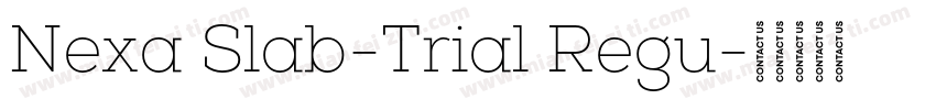 Nexa Slab-Trial Regu字体转换